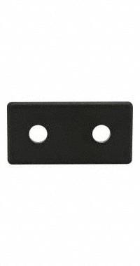 T-Slot Framing System Slot Cov: 10 Series, Inch, 2 in x 1/8 in x 1 in, Black, ABS, Matte (MPN 2025-PLAIN-1). Key specifications — Finish: Matte; Product Type: End Cap; Material: ABS; Includes Fasteners: Yes; Manufacturer Part Number: 2025-PLAIN-1; Brand: 80/20; System of Measurement: Inch.