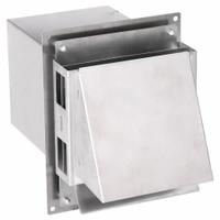 Vent Hood: Vented Rain Cap, Rectangular, 3 in Duct, 5052, Aluminum, Silver Finish, Flat, Press Fit (MPN VH1-3). Key specifications — Screen Included: Yes; Backdraft Damper Included: No; Brand: TJERNLUND; Product Type: Vent Hood; Color: Silver; Connection Type: Press Fit; Type of Cap/Hood: Wall Cap; Material of Cap/Hood: Aluminum.