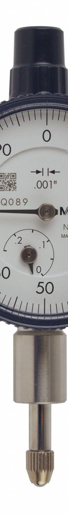 MITUTOYO Dial Indicator: 0 in to 0.25 in, Inch, Back Plunger, 0.001 in Accuracy, 40 mm Dial Size (MPN 1410AB-10). Key specifications — attr1184168: 1410AB-10; attr1184178: 0-100; attr1184223: MITUTOYO; attr1200883: Dial Indicator; attr1184173: AGD 1; attr1184177: 0.001 in; attr1184208: Certificate of Inspection.