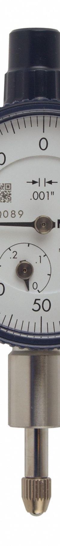 MITUTOYO Dial Indicator: 0 in to 0.25 in, Inch, Back Plunger, 0.001 in Accuracy, 40 mm Dial Size (MPN 1410AB-10). Key specifications — attr1184168: 1410AB-10; attr1184178: 0-100; attr1184223: MITUTOYO; attr1200883: Dial Indicator; attr1184173: AGD 1; attr1184177: 0.001 in; attr1184208: Certificate of Inspection.