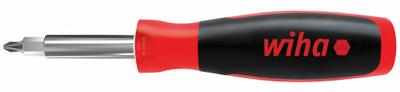 WIHA Multi-Bit Screwdriver: Nut Driver/Phillips/Slotted/Square/Torx Tip, 11 Tips - Combination Multi-Bit Screw & Nut Drivers