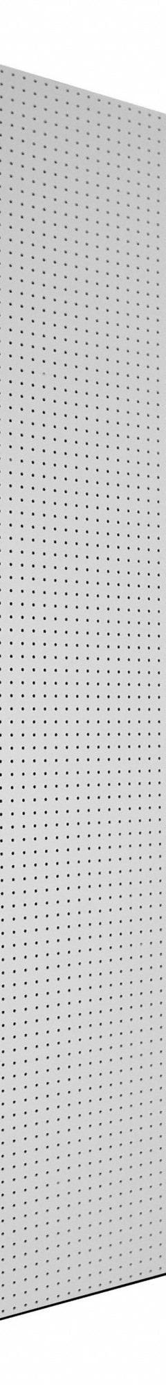 TRITON PRODUCTS Pegboard Panel: Round, 1/4 in Peg Hole Size, 96 in x 48 in x 1/4 in, Polypropylene (MPN DB-96). Key specifications — Material: Polypropylene; Peg Hole Shape: Round; Includes: 1 Pegboard; Color: White; Brand: TRITON PRODUCTS.