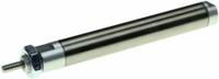 SMC Round Body Cylinder: 7/16 in Bore, 6 in Stroke, Non-Repairable, Stainless Steel, Nose Mounting (MPN NCDMB044-0600). Key specifications — attr1122958: Rotating Rod; attr942235: Stainless Steel; attr942202: SMC; attr942209: Aluminum; attr942227: Nose; attr942243: NCM.