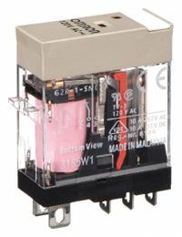 OMRON General Purpose Relay: Socket Mounted, 10 A Current Rating, 120V AC, SPDT, 5 Pins/Terminals (MPN G2R-1-SN-AC120(S)). Key specifications — Brand: OMRON; Base Type: Square; Mounting Style: Plug-In; Pin Shape: Flat; Electrical Connection: Quick-Connect; Manufacturer Part Number: G2R-1-SN-AC120(S); Series: G2RS Series.