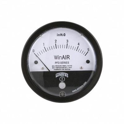 WINTERS Differential Pressure Gauge: Single-Side, 1/8 in NPTF Female, PFD, 4 in Dial - Low Operating Pressure Differential Gauges