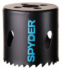 SPYDER Hole Saw: 2 in Saw Dia., 4/6 Teeth per Inch, 1 7/8 in Max. Cutting Dp, 1/2"-18 Thread Size (MPN 600081CF). Key specifications — attr1098070: 4/6; attr1098087: SPYDER; attr1098073: 1/2"-18.