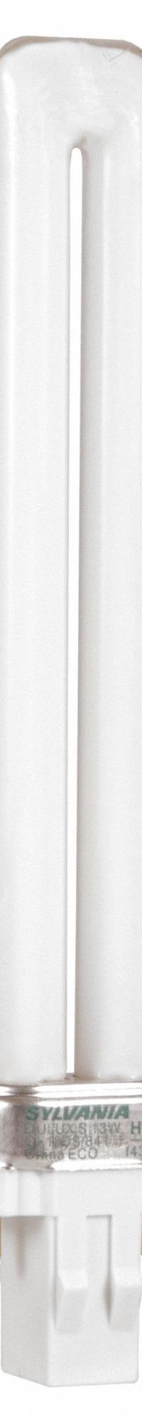 LEDVANCE/ SYLVANIA Compact Fluorescent Bulb: 2-Pin (G23), T4, Fluorescent, 2700K, 9 W Watt (MPN 21272). Key specifications — Brand: LEDVANCE/ SYLVANIA; Bulb Designation: CF9DS/827/ECO; Dimmable: No; Color Temperature: 2700K.