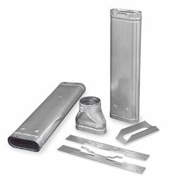 AMERI-VENT Vent Kit: Compatible with Wall Furnaces, 4 in Vent Dia, Oval Vent Kit (MPN 40VK). Key specifications — Product Type: Venting For Gas Heaters; Compatible with Product Type: Wall Furnaces; Includes: (2) 4 x 24 in Oval Pipe; Vent Type: Oval Vent Kit; Brand: AMERI-VENT; Material: Galvanized Steel.