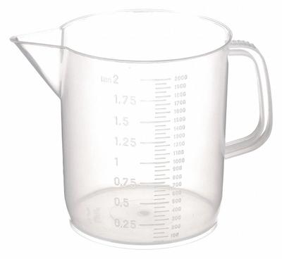 APPROVED VENDOR Beaker: Low Form with Handle, Molded Graduation, Polypropylene - Low Form Plastic Beakers With Handles
