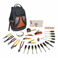 KLEIN TOOLS Electricians Tool Kit: 28 Total Pcs, Tool Backpack, 20 or more Pieces Range (MPN 80028). Key specifications — attr646319: Sockets Not Included; attr548984: (1) Wire Stripper; attr548989: (1) Specialty Pliers; attr646318: SAE; attr548987: None; attr548988: None; attr548990: (1) Knife; attr552361: None.