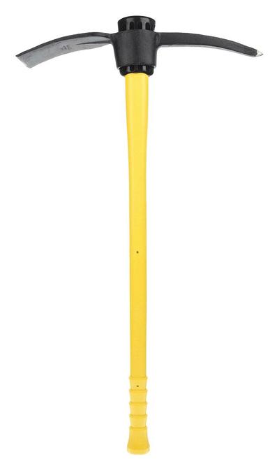 NUPLA Pick Mattock: Steel Head, 9 1/2 in Adze Lg, 3 1/2 in Adze Wd, Fiberglass Handle - Pick Mattocks