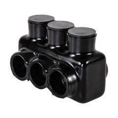 POLARIS Multitap Connector: 3 Port, Single-Sided Entry, 14 AWG – 1/0 AWG Wire Size, Black (MPN IPL1/0-3B). Key specifications — Body Material: Aluminum; Brand: POLARIS.