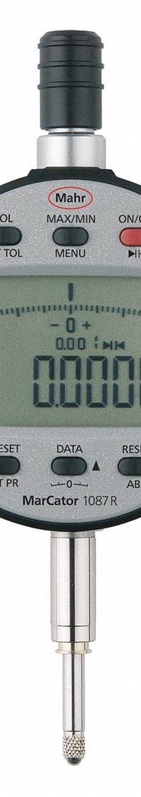 MAHR Digital Indicator: 0.00002 in to 0.5 in /0.001 mm to 12.5 mm, Inch/Metric, 0.002 mm Accuracy (MPN 4337660). Key specifications — attr1184065: MAHR; attr1184072: 0.002 mm; attr1184084: 58 mm.
