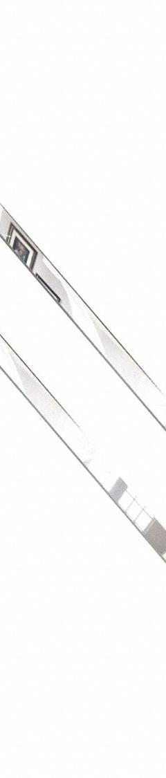 MIRREDGE Strips: 1 1/2 in Overall Ht, 60 in Overall Wd, 1/8 in Overall Dp, 2 PK (MPN 15260). Key specifications — Brand: MIRREDGE; Corner Shape: Square; Finish: Mirror; Color: Clear; Material: Acrylic; Lighted: No.