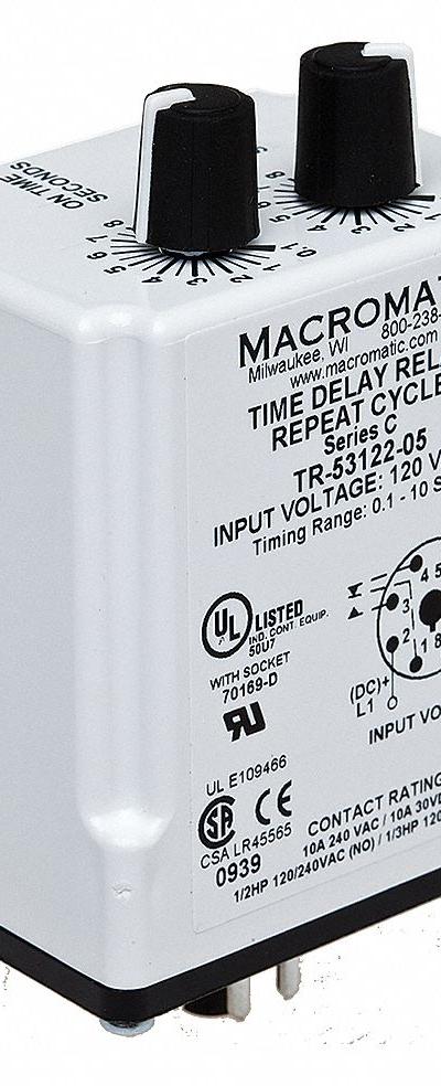 MACROMATIC Single Function Time Delay Relay: Socket Mounted - Socket-Mounted Relays