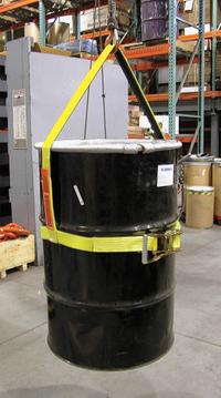 LIFT-ALL Drum Sling: Metal, 300 lb Wt Capacity, For 30 in Min. to Max. Drum Dia, Body, Vertical (MPN DSV601DX30IN). Key specifications — Color: Yellow; For Drum Material: Metal; Grip Location: Body; Material: Polyester; Brand: LIFT-ALL.