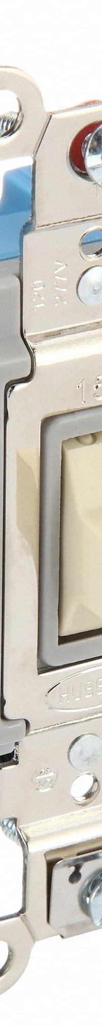 BRYANT Wall Switch: Toggle Switch, Single Pole/Double Throw, Momentary, Ivory, 120/277V AC, 15 A (MPN 4821I). Key specifications — Illuminated: No; Voltage Rating: 120/277V AC.