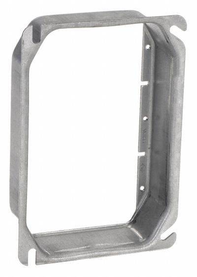 RACO Plaster Ring: Raised, 1 1/4 in Raised Ht, Steel, 5.88 in Overall Lg - Plaster Rings
