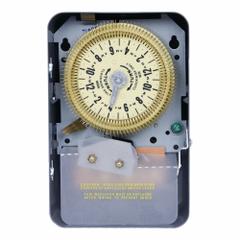 INTERMATIC Electromechanical Timer: 24 hr, 208-277V AC, SPDT, Mechanical (MPN T1906). Key specifications — Body Material: Metal; Indoor/Outdoor Usage: Indoor; Mounting Style: Surface; Brand: INTERMATIC.