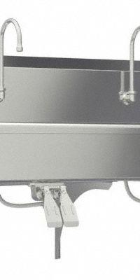 SANI-LAV Wash Station: 4 Stations, 8 in Bowl Dp, 77 in Bowl Lg, 16 1/2 in Bowl Wd, Faucet Included (MPN 58WSL). Key specifications — Includes Side Splash: Side Splash Not Included; Series: Stainless Steel Wash-Station; Brand: SANI-LAV.