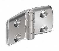 Hinge: 48 mm x 87 mm, 45 Series, For 10 mm Slot Wd, Silver, Aluminum, 6.6 mm Mounting Hole, Butt (MPN 095A4545F). Key specifications — Brand: FATH INC.; Product Type: Standard Hinge; Material: Aluminum; Hinge Type: Butt.