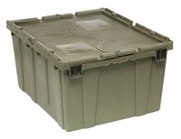 QUANTUM STORAGE SYSTEMS Attached Lid Tote: 29.9 gal, 28 1/8 in x 20 5/8 in x 15 5/8 in, Gray Body (MPN QDC2820-15). Key specifications — attr1188613: Plastic; attr1188631: QUANTUM STORAGE SYSTEMS.
