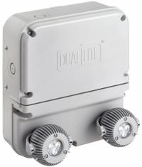 Emergency Lights: 6 W Lamp Watt, 12 W Emergency Watt, 120V AC, 2 Lamp Heads, Plastic, Surface, Gray (MPN DYN12-06L). Key specifications — Input Voltage: 120V AC; Housing Material: Plastic; Mounting Type: Surface; Housing Color: Gray; Lighting Technology: LED; CA Title 20 Compliant: Yes; Environmental Rating: Damp Location Rated; IP Rating: Not Rated.