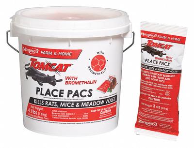 TOMCAT Rodenticide: Pail, 4.1 lb Container Size, Bromethalin, Pellets - Rodenticides
