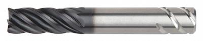 WIDIA HANITA Square End Mill: Carbide, AlTiN Coated, 5 Flute, 1" Mill Dia, 3-1/4" LOC - Fast-Cutting Carbide Square End Mills for Stainless Steel & Super Alloys