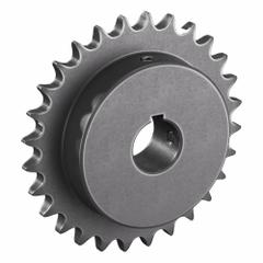 TSUBAKI Single Strand Sprocket: 40, For 1/2 in Chain Pitch, 1 in Bore Dia, 28 Teeth, Steel (MPN 40B28F-1). Key specifications — Brand: TSUBAKI.