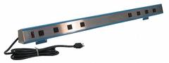 BENCHPRO Outlet Strip: 8 Outlets, 9 ft Cord Lg, 15 A Current, Not UL Rated for Healthcare, Gray (MPN S8-48). Key specifications — Brand: BENCHPRO; Mounting Style: Clip.