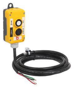 MONARCH Hydraulic Handset Controller: For 2 Circuits, Plastic, Flying Leads, 10 ft Cable Lg, Up/Down (MPN 500249017026120). Key specifications — attr98857: MONARCH; attr97965: 500249017026120; attr96456: 12/24V DC; attr96458: Up/Down; attr99076: Hydraulic Handset Controller.