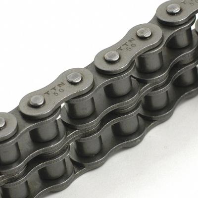 TRITAN Roller Chain: Steel, Double Strand, 06B, 3/8 in Pitch, 10 ft Overall Lg - British Standard Roller Chains