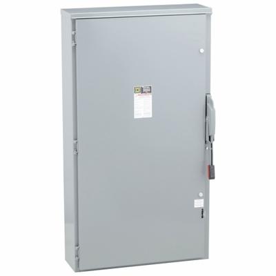 SQUARE D Safety Switch: Fusible, 600 A, Three Phase, 600V AC, Galvanized Steel - Fusible Safety Switches
