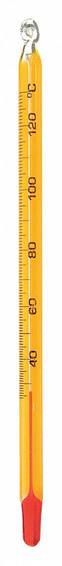 THERMCO Liquid In Glass Thermometer: 24°C to 130°C, Full Immersion, 135 mm Immersion Dp, Celsius (MPN ACC24130S). Key specifications — attr1275416: THERMCO; attr1280797: Celsius.