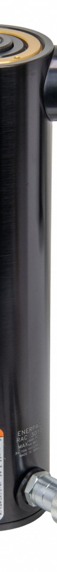ENERPAC Cylinder: Single Acting, 30 ton Nominal Capacity, 10 in Nominal Stroke Lg, Aluminum (MPN RAC3010). Key specifications — attr98927: ENERPAC.