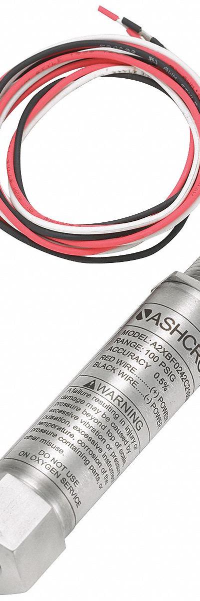 ASHCROFT Pressure Transmitter: 0 psi to 15 psi - Explosion-Proof with Conduit Connection & Wire Leads