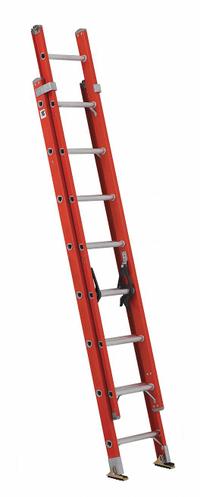 LOUISVILLE LADDER Extension Ladder: 16 ft Ladder Size, Fiberglass, 300 lb Load Capacity, 30 lb Wt (MPN FE3216). Key specifications — Color: Orange; Brand: LOUISVILLE LADDER; Removable Fly: Fixed.