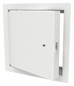 BABCOCK-DAVIS Access Door: 48 in Ht, 48 in Wd, Piano Hinge, Exposed Flange, Steel, Powder Coated (MPN BITK4848). Key specifications — Brand: BABCOCK-DAVIS; Hinge Type: Piano; Metal Material Gauge: 20 ga (Door); Mounting Location: Ceiling; Flange Type: Exposed; Material: Steel.