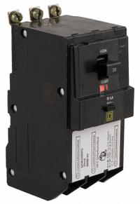 SQUARE D Miniature Circuit Breaker: 30 A, 240V AC, Three Phase, 10kA at 240V AC, 3 Poles (MPN QOB330EPD). Key specifications — Phase: Three; Amps: 30 A; AC Voltage Rating: 240V AC; Max. AIR Rating: 10kA at 240V AC; For Use With: QO Load Centers and NQ Panelboards; Brand: SQUARE D.
