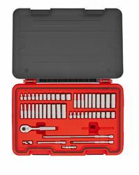 PROTO Socket Set: 1/4 in Drive, 51 Piece, Metric/SAE, 4 mm to 13 mm/5/32 in to 9/16 in (MPN J47351S). Key specifications — attr1224269: 1/4 in; attr1204650: 5/32 in to 9/16 in; attr1204673: Socket Bits Not Included; attr1204688: PROTO; attr1206170: Standard Sockets.