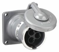 HUBBELL Pin and Sleeve Receptacle: Silver, 250V DC/600V AC, Single Phase, 100 A, 2 Pole, 3 Wire (MPN HBL3100RS2W). Key specifications — Brand: HUBBELL.
