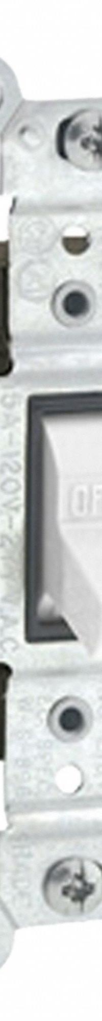 LEVITON Wall Switch: Toggle Switch, Single Pole, Maintained, White, 120V AC, 15 A (MPN 5501-LHW). Key specifications — Illuminated: No.
