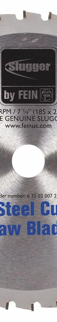 FEIN Circular Saw Blade: 7 1/4 in Blade Dia., 36 Teeth, 0.08 in Cut Wd, 3/4 in Arbor Size, Carbide (MPN 63502007200). Key specifications — attr1116119: FEIN; attr1145631: Steel.
