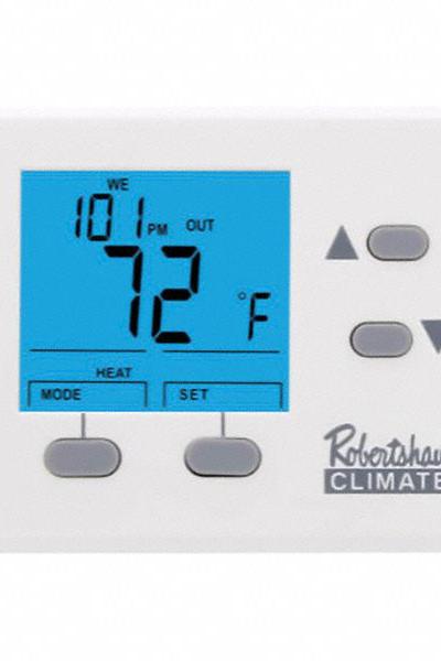 ROBERTSHAW Digital Wall Thermostat: Heat and Cool - Standard Thermostats