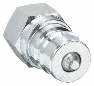 Parker Hydraulic Quick Connect Hose Coupling: 3/8 in Coupling Size, Steel - 6600 Series Hydraulic Quick-Connect Coupling Plugs