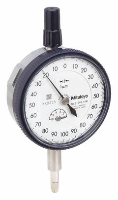 MITUTOYO Dial Indicator - Flat Back: 0 mm to 1 mm, Metric, Plunger, 0.005 mm Accuracy (MPN 2109AB-10). Key specifications — attr1184168: 2109AB-10; attr1184178: 0-100-0; attr1184223: MITUTOYO; attr1200883: Dial Indicator - Flat Back; attr1184173: AGD 2; attr1184177: 0.005 mm; attr1184208: Certificate of Inspection.