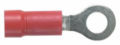 PANDUIT Ring Terminal: Red, Vinyl Insulation, #8 Stud Size, 22 AWG to 18 AWG Wire Sizes, 600 V (MPN PV18-8R-MY). Key specifications — attr1308027: PANDUIT; attr1356513: PV18; attr1356587: Funnel Entry.