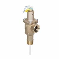 WATTS Temperature and Pressure Relief Valve: Section XIII ASME Section, MNPTF x FNPTF (MPN F121431). Key specifications — Brand: WATTS; Body Material: Copper Silicon Alloy.