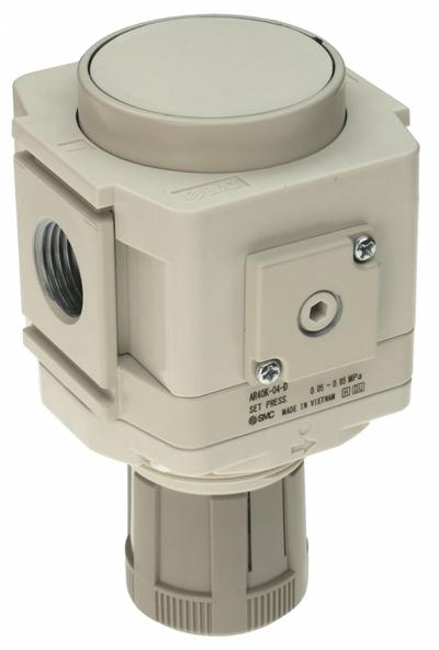 SMC Regulator: Die-Cast Aluminum, 1/2 in G, 7.251887 psi to 123.2821 psi - SMC FRL Air Regulators